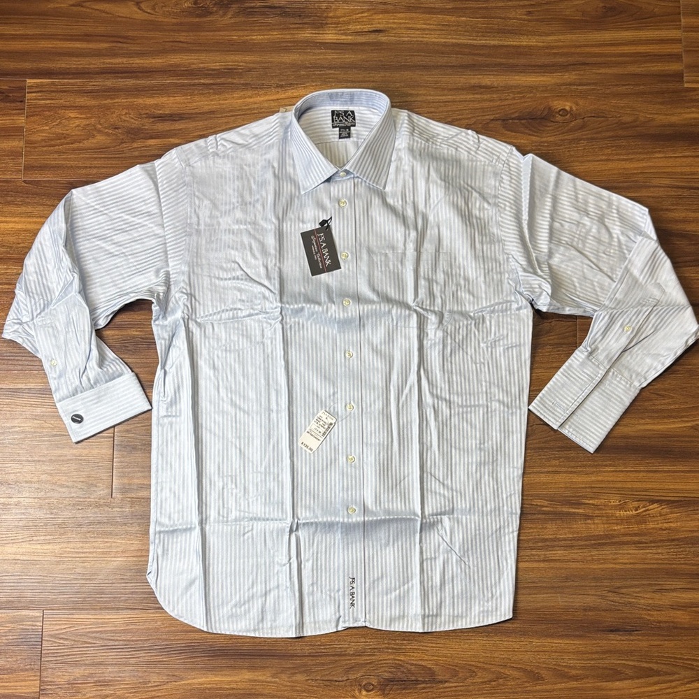 NEW Jos. A. Bank Light Blue Silk Men's Shirt (measurements in description)